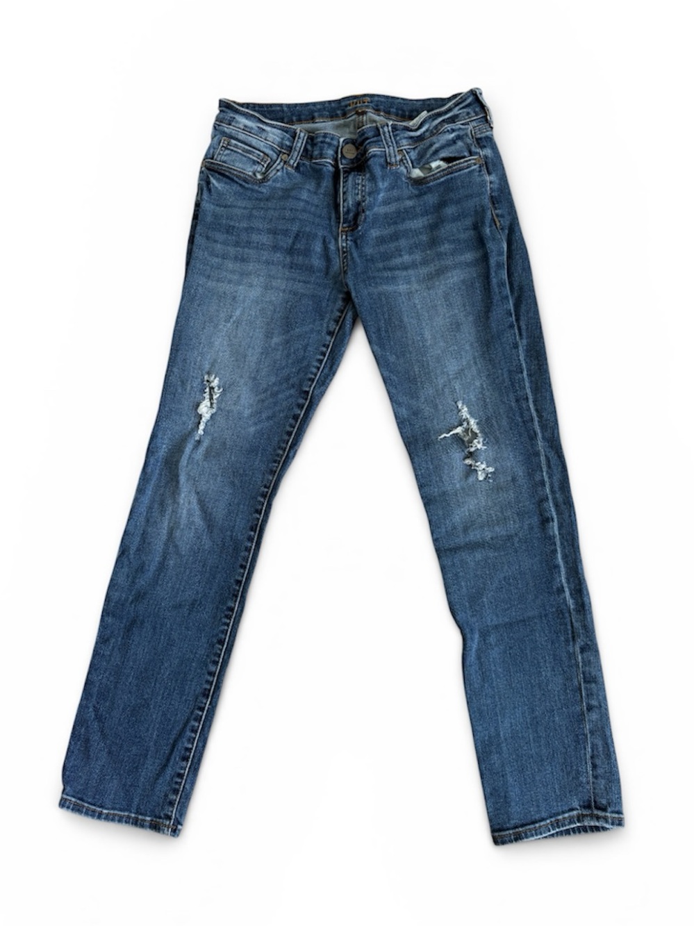 Kut from the Kloth Midwash Distressed Boyfriend Petite Jeans Size 6P